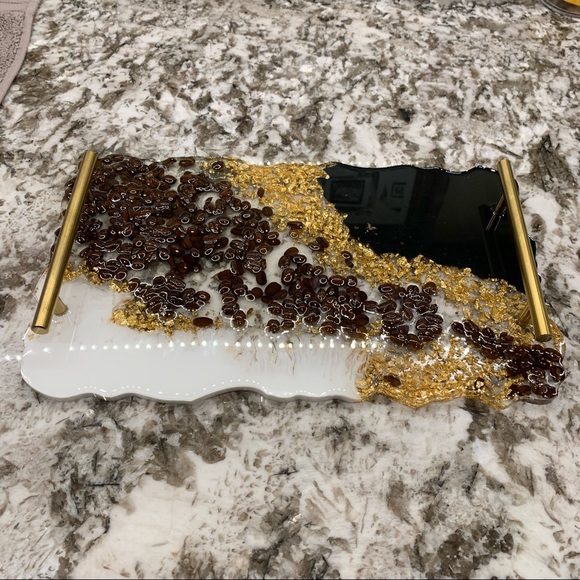 Magnolia Other - Coffee Bean Tray w/ 24k Gold Handles